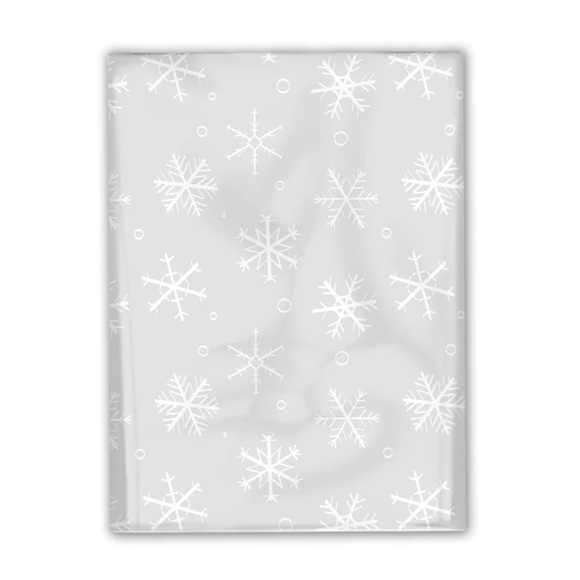 ❄️10 Large Designer Winter Snowflake Poly Mailers 12 x 15 inch - Picture 2 of 2